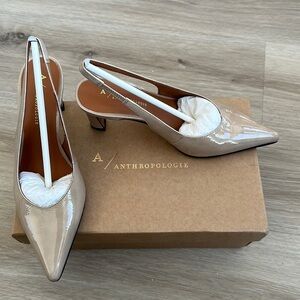By Anthropologie Slingback Pumps woman’s size 37 Color: NEUTRAL